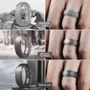 image:imageEgnaro Mens Silicone Wedding Rings 85mm Wide 2mm Thick 1 to 7 MultipackB2Light Gray  Metallic Platinum  Metal Black Gray  Black  Black Gray  Black Gray Camo  Metallic Silver