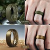 image:imageEgnaro Mens Silicone Wedding Rings 85mm Wide 2mm Thick 1 to 7 MultipackB3Black  Metal Black Gray  Black Gray Camo  Olive Green  Bronze