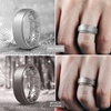 image:imageEgnaro Mens Silicone Wedding Rings 85mm Wide 2mm Thick 1 to 7 MultipackSETA6Metallic Silver  Metallic Platinum  Black Gray  Black