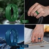 image:imageEgnaro Mens Silicone Wedding Rings 85mm Wide 2mm Thick 1 to 7 MultipackSETC22Light Gray  Black Gray  Metallic Burgundy  Emerald Green  Sea Blue  Blue Gray  Black