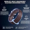 image:imageEgnaro Mens Silicone Wedding Rings 85mm Wide 2mm Thick 1 to 7 MultipackSETC2Silver  Dark Gray  Sea Blue  Black Purple  Coffee Brown  Dark silver  Black