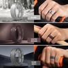 image:imageEgnaro Mens Silicone Wedding Rings 85mm Wide 2mm Thick 1 to 7 MultipackSETC2Silver  Dark Gray  Sea Blue  Black Purple  Coffee Brown  Dark silver  Black