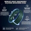 image:imageEgnaro Mens Silicone Wedding Rings 85mm Wide 2mm Thick 1 to 7 MultipackSETC3Black  Pine Green  Sea Blue  Chestnut Red  Black Gray