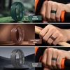 image:imageEgnaro Mens Silicone Wedding Rings 85mm Wide 2mm Thick 1 to 7 MultipackSETC3Black  Pine Green  Sea Blue  Chestnut Red  Black Gray