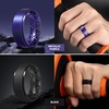 image:imageEgnaro Mens Silicone Wedding Rings 85mm Wide 2mm Thick 1 to 7 MultipackSETC4Silver  Metallic Purple  Dark silver  Black