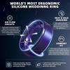 image:imageEgnaro Mens Silicone Wedding Rings 85mm Wide 2mm Thick 1 to 7 MultipackSETC4Silver  Metallic Purple  Dark silver  Black