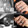 image:imageEgnaro Mens Silicone Wedding Rings 85mm Wide 2mm Thick 1 to 7 MultipackSETC4Silver  Metallic Purple  Dark silver  Black