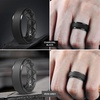 image:imageEgnaro Mens Silicone Wedding Rings 85mm Wide 2mm Thick 1 to 7 MultipackSETCBlack Black Gray Metallic Silver Black GrayBlack Camo