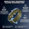 image:imageEgnaro Mens Silicone Wedding Rings 85mm Wide 2mm Thick 1 to 7 MultipackSETE1All Olive Green