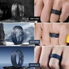 image:imageEgnaro Mens Silicone Wedding Rings 85mm Wide 2mm Thick 1 to 7 MultipackSETGBlack Black Gray Light Gray Metallic Silver Dark Blue Black GrayBlack Camo Black GrayDark Blue Camo