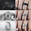 image:imageEgnaro Mens Silicone Wedding Rings 85mm Wide 2mm Thick 1 to 7 MultipackSETGBlack Black Gray Light Gray Metallic Silver Dark Blue Black GrayBlack Camo Black GrayDark Blue Camo