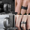 image:imageEgnaro Mens Silicone Wedding Rings 85mm Wide 2mm Thick 1 to 7 MultipackSETPBlack Black Gray Metallic Black Gray Black Gray Camo