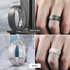 image:imageEgnaro Mens Silicone Wedding Rings 85mm Wide 2mm Thick 1 to 7 MultipackSETU1Dark silver  Marble  Navy blue  Black