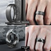 image:imageEgnaro Mens Silicone Wedding Rings 85mm Wide 2mm Thick 1 to 7 MultipackSETU2Black  Black Gray  Metallic Silver  Black Gray Camo