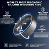 image:imageEgnaro Mens Silicone Wedding Rings 85mm Wide 2mm Thick 1 to 7 MultipackSETU2Black  Black Gray  Metallic Silver  Black Gray Camo