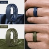 image:imageEgnaro Mens Silicone Wedding Rings 85mm Wide 2mm Thick 1 to 7 MultipackT12dark Brown  Olive Green  Dark Blue  Black