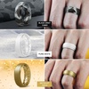 image:imageEgnaro Mens Silicone Wedding Rings 85mm Wide 2mm Thick 1 to 7 MultipackT13Metallic Gold  Maroon  Black Gray Camo  Black  White  Olive Green  Orange