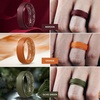 image:imageEgnaro Mens Silicone Wedding Rings 85mm Wide 2mm Thick 1 to 7 MultipackT13Metallic Gold  Maroon  Black Gray Camo  Black  White  Olive Green  Orange