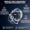 image:imageEgnaro Mens Silicone Wedding Rings 85mm Wide 2mm Thick 1 to 7 MultipackT14Black  Black Gray  Dark silver  Light Gray  Black Gray Camo  Metallic Silver  Bronze