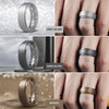 image:imageEgnaro Mens Silicone Wedding Rings 85mm Wide 2mm Thick 1 to 7 MultipackT14Black  Black Gray  Dark silver  Light Gray  Black Gray Camo  Metallic Silver  Bronze