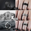 image:imageEgnaro Mens Silicone Wedding Rings 85mm Wide 2mm Thick 1 to 7 MultipackT14Black  Black Gray  Dark silver  Light Gray  Black Gray Camo  Metallic Silver  Bronze