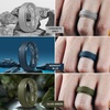 image:imageEgnaro Mens Silicone Wedding Rings 85mm Wide 2mm Thick 1 to 7 MultipackT15Black  Black Gray  Light Gray  Red  Dark Blue  Twilight Blue  Olive Green