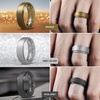 image:imageEgnaro Mens Silicone Wedding Rings 85mm Wide 2mm Thick 1 to 7 MultipackT17Black  Metallic Silver  Black Gray  Bronze  Champagne Gold  Dark Brown  Light Brown