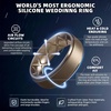 image:imageEgnaro Mens Silicone Wedding Rings 85mm Wide 2mm Thick 1 to 7 MultipackT17Black  Metallic Silver  Black Gray  Bronze  Champagne Gold  Dark Brown  Light Brown
