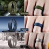 image:imageEgnaro Mens Silicone Wedding Rings 85mm Wide 2mm Thick 1 to 7 MultipackT18olive Green  Dark Blue  Black  Metallic Platinum  Black Gray Camo  Navy Camo  Bronze