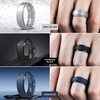 image:imageEgnaro Mens Silicone Wedding Rings 85mm Wide 2mm Thick 1 to 7 MultipackT19Metallic Silver  Black  Twilight Blue  Orange  Light Blue  Black Gray