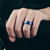 image:imageEgnaro Mens Silicone Wedding Rings 85mm Wide 2mm Thick 1 to 7 MultipackT1Navy Camo