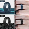 image:imageEgnaro Mens Silicone Wedding Rings 85mm Wide 2mm Thick 1 to 7 MultipackT5Black  Bronze  Midnight Blue  Dark Brown