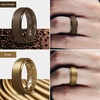 image:imageEgnaro Mens Silicone Wedding Rings 85mm Wide 2mm Thick 1 to 7 MultipackT5Black  Bronze  Midnight Blue  Dark Brown