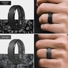 image:imageEgnaro Mens Silicone Wedding Rings 85mm Wide 2mm Thick 1 to 7 MultipackT6Dark Blue  Red  Black Gray  Black
