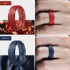 image:imageEgnaro Mens Silicone Wedding Rings 85mm Wide 2mm Thick 1 to 7 MultipackT6Dark Blue  Red  Black Gray  Black