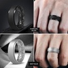 image:imageEgnaro Mens Silicone Wedding Rings 85mm Wide 2mm Thick 1 to 7 MultipackT8Metallic Blue  Metallic Platinum  Metallic Silver  Black