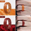 image:imageEgnaro Mens Silicone Wedding Rings 85mm Wide 2mm Thick 1 to 7 MultipackT9Black  Red  Orange  Light Blue