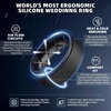 image:imageEgnaro Mens Silicone Wedding Rings 8mm Wide 2mm Thick Step Edge size 714A3Black x7
