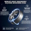 image:imageEgnaro Mens Silicone Wedding Rings 8mm Wide 2mm Thick Step Edge size 714A4Black  Black Gray  Light Gray  Black Gray Camo  Dark Silver  Dark Blue  Olive Green