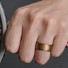 image:imageEgnaro Mens Silicone Wedding Rings 8mm Wide 2mm Thick Step Edge size 714B2Black  Dark Silver  Black Gray  Bronze