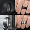 image:imageEgnaro Mens Silicone Wedding Rings 8mm Wide 2mm Thick Step Edge size 714B2Black  Dark Silver  Black Gray  Bronze