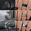 image:imageEgnaro Mens Silicone Wedding Rings 8mm Wide 2mm Thick Step Edge size 714D6Black  Dark Silver  Black Gray Camo  Olive Green  Bronze  Metallic Gun