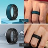 image:imageEgnaro Mens Wedding Rings 8mm Wide 2mm Thick Rubber Bands Breathable and Flexible Step Edge Ring Variety Multipack 17 For Gym Workout Travel Daily WearSETTDark Silver Black Marble Black Dark Blue Black Black Black