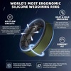 image:imageEgnaro Mens Wedding Rings 8mm Wide 2mm Thick Rubber Bands Breathable and Flexible Step Edge Ring Variety Multipack 17 For Gym Workout Travel Daily WearSETD1Dark Foliage GreenBlack