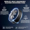 image:imageEgnaro Mens Wedding Rings 8mm Wide 2mm Thick Rubber Bands Breathable and Flexible Step Edge Ring Variety Multipack 17 For Gym Workout Travel Daily WearSETABlack Black Dark Silver Black Black Dark Silver Bronze Black