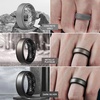 image:imageEgnaro Mens Wedding Rings 8mm Wide 2mm Thick Rubber Bands Breathable and Flexible Step Edge Ring Variety Multipack 17 For Gym Workout Travel Daily WearSETF1Light Gray  Metallic Platinum Black  Metal Black Gray Black  Black  Black Gray  Black Gray Camo Black  Metallic Silver Black