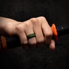image:imageEgnaro Mens Wedding Rings 8mm Wide 2mm Thick Rubber Bands Breathable and Flexible Step Edge Ring Variety Multipack 17 For Gym Workout Travel Daily WearSETD1Dark Foliage GreenBlack