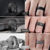 image:imageEgnaro Mens Wedding Rings 8mm Wide 2mm Thick Rubber Bands Breathable and Flexible Step Edge Ring Variety Multipack 17 For Gym Workout Travel Daily WearSETF4Dark Blue Black  Twilight Blue Black  Red Black  Light Gray  Black Gray   Black Gray  Black