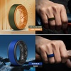 image:imageEgnaro Mens Wedding Rings 8mm Wide 2mm Thick Rubber Bands Breathable and Flexible Step Edge Ring Variety Multipack 17 For Gym Workout Travel Daily WearSETF12Black  Dark GrayWhite  Dark Foliage GreenCoral Orange  Dark Foliage GreenBlack  Klein BlueBlack  RedBlack  BlackDark Gray