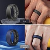 image:imageEgnaro Mens Wedding Rings 8mm Wide 2mm Thick Rubber Bands Breathable and Flexible Step Edge Ring Variety Multipack 17 For Gym Workout Travel Daily WearSETFBlack Black Gray Gray Dark Blue Black Night Brown Black